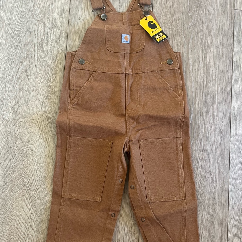 Carhartt Kids Rust Brown Canvas Overalls
